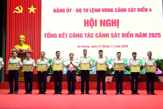 Bộ Tư lệnh Vùng Cảnh sát biển 4 hoàn thành xuất sắc nhiệm vụ năm 2025
