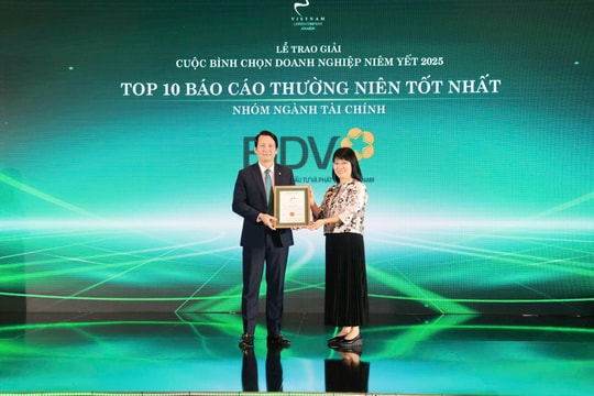 BIDV nhận giải báo cáo thường niên tốt nhất lần thứ 3 liên tiếp