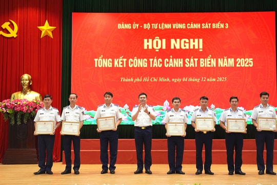 Bộ Tư lệnh Vùng Cảnh sát biển 3: Hoàn thành toàn diện nhiệm vụ năm 2025