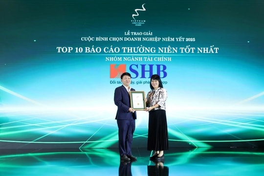SHB lần thứ 5 trong Top 10 doanh nghiệp có Báo cáo thường niên tốt nhất