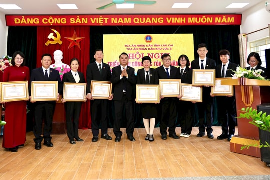 Tòa án khu vực 8 - Lào Cai hoàn thành xuất sắc nhiệm vụ 2025, phát động thi đua 2026