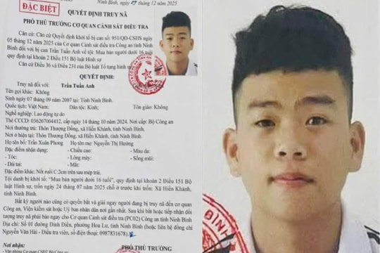Truy nã đặc biệt thanh niên mua bán người dưới 16 tuổi