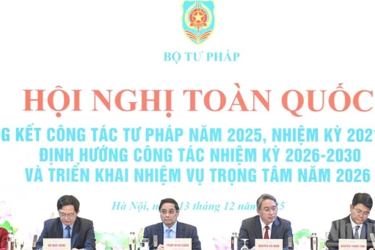 Thủ tướng Phạm Minh Chính dự Hội nghị tổng kết, triển khai nhiệm vụ trọng tâm ngành Tư pháp