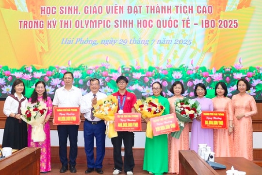 Hải Phòng thưởng 100-500 triệu đồng cho học sinh đạt giải quốc tế
