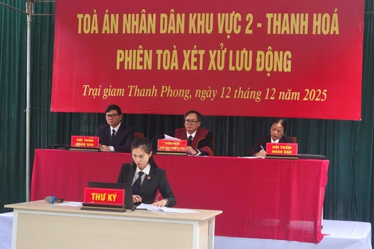 Xét xử lưu động tại Trại giam Thanh Phong để tuyên truyền pháp luật