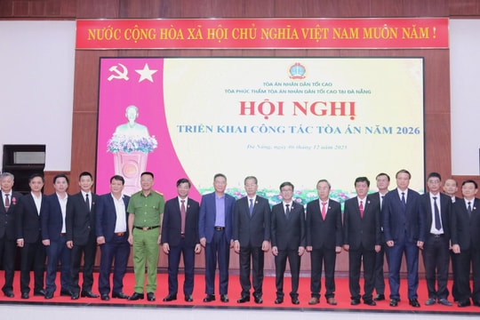 Tòa Phúc thẩm TANDTC tại Đà Nẵng đã tổ chức Hội nghị triển khai công tác Tòa án năm 2026