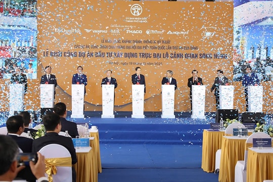 Khởi công xây dựng dự án Trục Đại lộ Cảnh quan sông Hồng có tổng mức đầu tư 855.000 tỷ đồng
