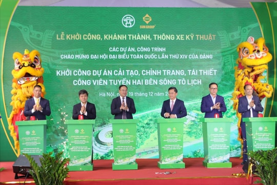 Hà Nội khởi công dự án cải tạo, tái thiết công viên hai bên sông Tô Lịch