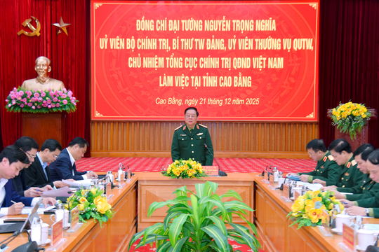 Đại tướng Nguyễn Trọng Nghĩa thăm, làm việc tại Cao Bằng