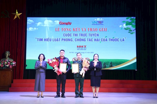 Lễ tổng kết và trao giải Cuộc thi trực tuyến 'Tìm hiểu Luật Phòng, chống tác hại của thuốc lá'