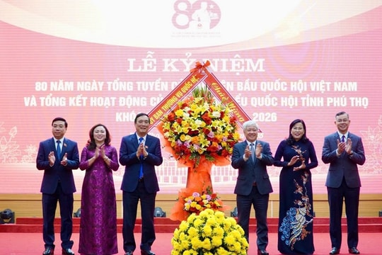 Phó Chủ tịch Thường trực Quốc hội Đỗ Văn Chiến dự lễ kỷ niệm 80 năm ngày Tổng tuyển cử tại Phú Thọ