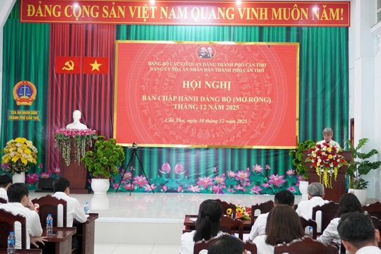Đảng ủy TAND TP Cần Thơ tổ chức Hội nghị BCH mở rộng