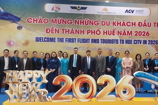 Huế đón chuyến bay mở màn cho hoạt động du lịch năm 2026