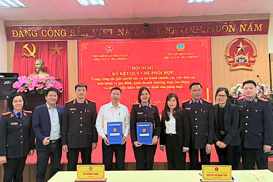 TAND và VKSND khu vực 8 - Hải Phòng phối hợp nâng cao chất lượng giải quyết án