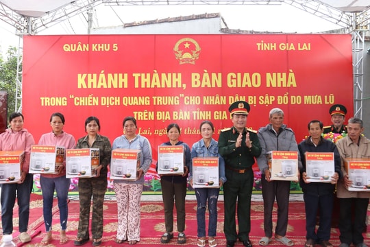 Quân khu 5 đặt mốc 10/1 hoàn thành xây nhà cho dân