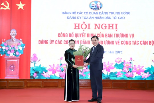 Đồng chí Nguyễn Hải Trâm giữ chức Phó Bí thư Thường trực Đảng ủy Tòa án nhân dân tối cao