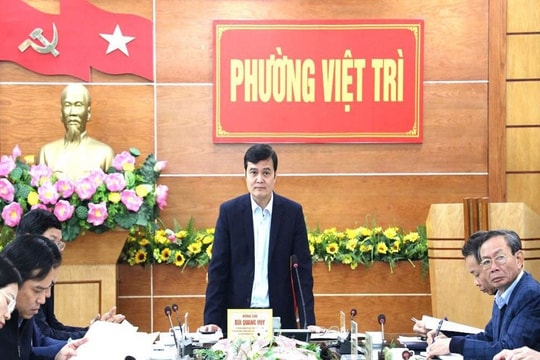 Đoàn giám sát của Hội đồng Bầu cử quốc gia kiểm tra công tác bầu cử tại Phú Thọ