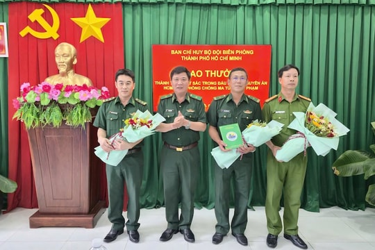 Bộ đội Biên phòng TP.HCM trao thưởng chuyên án ma túy