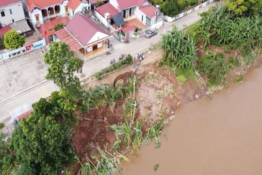 Bố trí khoảng 12 tỷ đồng để xử lý khẩn cấp sạt lở bờ sông Lô