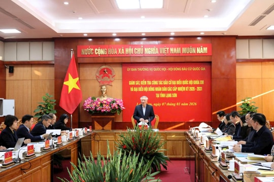 Phó Thủ tướng Thường trực Nguyễn Hoà Bình làm việc với tỉnh Lạng Sơn về công tác bầu cử