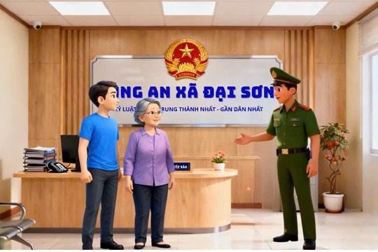 Công an xã Đại Sơn tuyên truyền phòng, chống tội phạm bằng AI