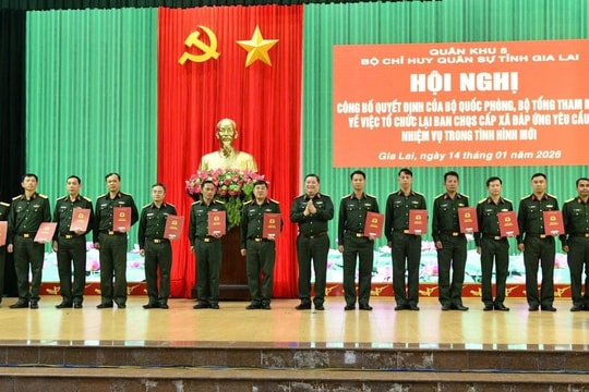 Gia Lai: Điều động, bổ nhiệm 135 sĩ quan quân đội làm Chỉ huy trưởng Ban CHQS cấp xã