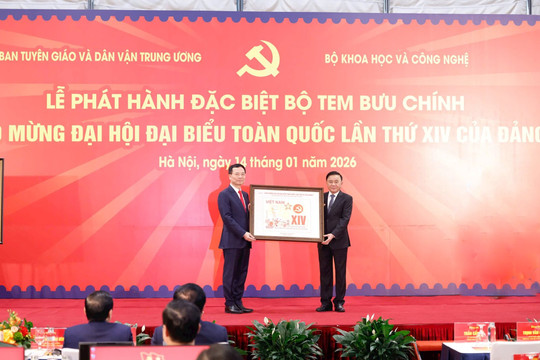 Phát hành đặc biệt bộ tem chào mừng Đại hội XIV của Đảng