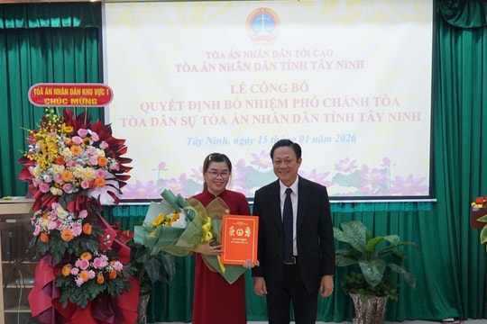Bà Nguyễn Thị Diễm Hằng làm Phó Chánh tòa Tòa Dân sự TAND tỉnh Tây Ninh