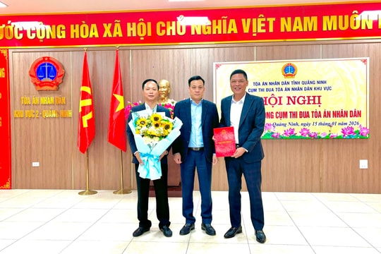TAND khu vực 2 – Quảng Ninh giữ vai trò Trưởng Cụm thi đua TAND khu vực năm 2026