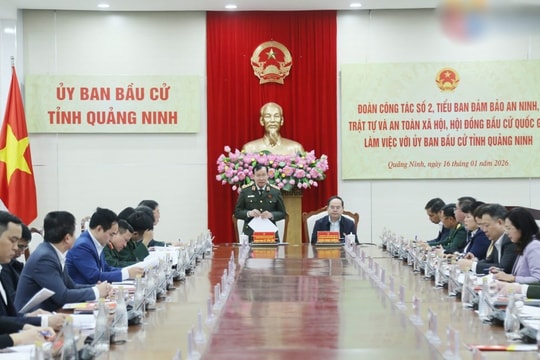 Hội đồng Bầu cử quốc gia kiểm tra công tác bảo đảm an ninh bầu cử tại Quảng Ninh