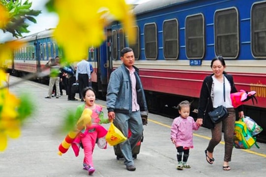 Ngành đường sắt tổ chức chạy 906 chuyến tàu trên tuyến Hà Nội - TP Hồ Chí Minh dịp Tết