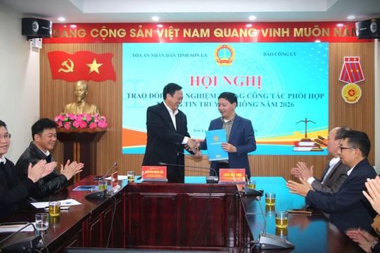 Báo Công lý và TAND tỉnh Sơn La: Tăng cường phối hợp trong công tác thông tin, tuyên truyền