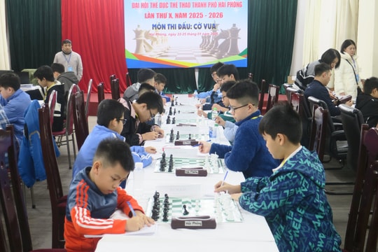 Sôi động giải Cờ vua Đại hội Thể dục thể thao Hải Phòng