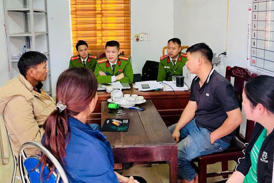 Công an xã Cẩm Thạch chủ động bám địa bàn giải quyết mâu thuẫn từ sớm