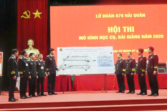 Lữ đoàn 679 tổ chức hội thi mô hình học cụ năm 2026