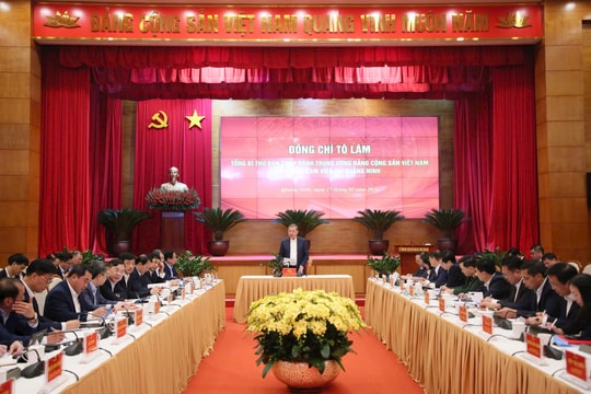 Tổng Bí thư Tô Lâm: Quảng Ninh cần trở thành hình mẫu về phát triển xanh, hiện đại, sáng tạo