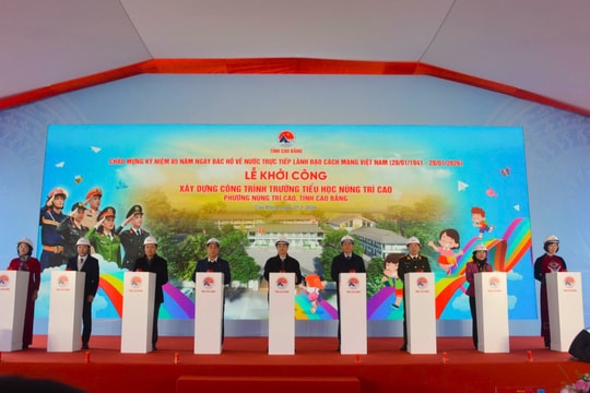 Cao Bằng khởi công xây dựng Trường Tiểu học Nùng Trí Cao