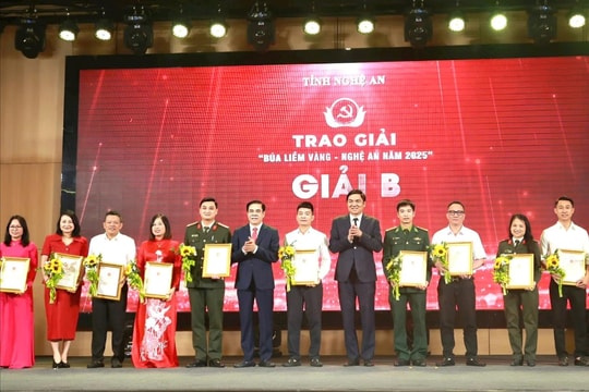 Báo Công lý đạt giải B Giải báo chí "Búa liềm vàng tỉnh Nghệ An năm 2025"