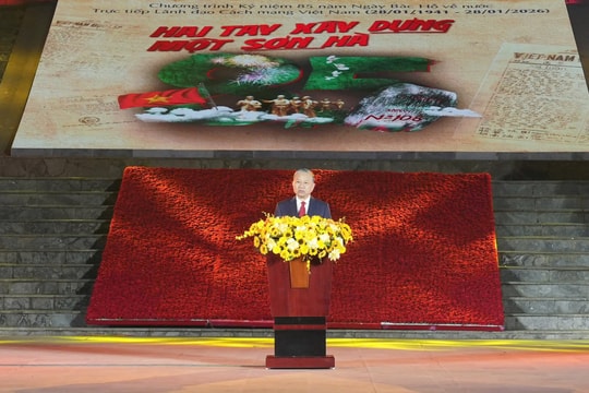 Tổng Bí thư Tô Lâm dự cầu truyền hình kỷ niệm 85 năm ngày Bác Hồ về nước