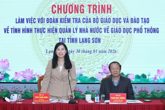 Bộ GD&ĐT làm việc với tỉnh Lạng Sơn về công tác quản lý giáo dục