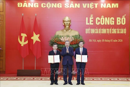 Bổ nhiệm Trưởng Ban Nội chính Trung ương và Giám đốc Học viện Chính trị quốc gia Hồ Chí Minh