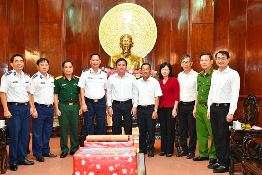 BTL Vùng Cảnh sát biển 4 thăm, chúc Tết các đơn vị khu vực Tây Nam Bộ