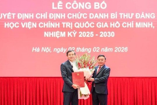 Ông Đoàn Minh Huấn giữ chức Bí thư Đảng ủy Học viện Chính trị quốc gia Hồ Chí Minh