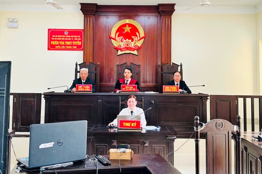 Phiên tòa trực tuyến liên tỉnh xét xử đối tượng trộm cắp tài sản