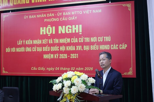 Đồng chí Nguyễn Văn Quảng nhận sự tín nhiệm tuyệt đối của cử tri nơi cư trú