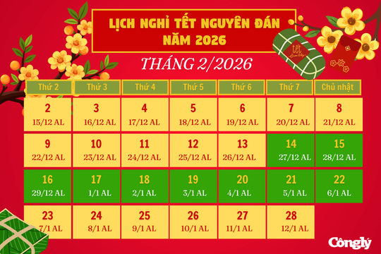 Chính phủ chấp thuận phương án nghỉ Tết 9 ngày dịp Xuân Bính Ngọ 2026