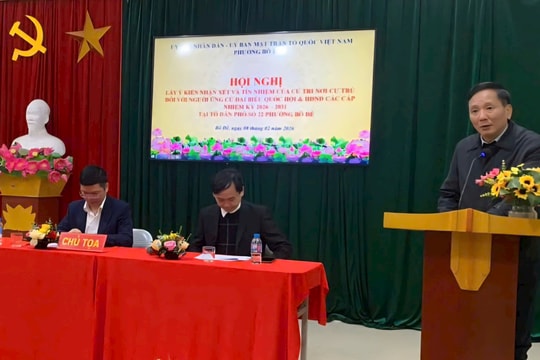 Cử tri nơi cư trú nhất trí giới thiệu Chánh án TAND TP Hải Phòng ứng cử đại biểu HĐND
