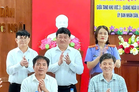 TAND khu vực 3 - Quảng Ngãi ký kết quy chế phối hợp liên ngành