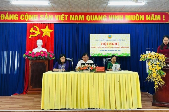 TAND khu vực 1- Cà Mau tổ chức Hội nghị công chức và người lao động năm 2026