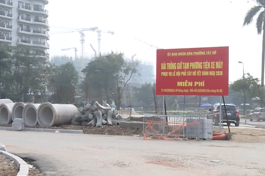 Phủ Tây Hồ miễn phí trông giữ xe dịp Tết Nguyên đán Bính Ngọ 2026